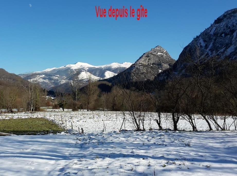 Grange En Pierres. Grand Jardin Et Belle Vue Villa Saurat Exterior photo